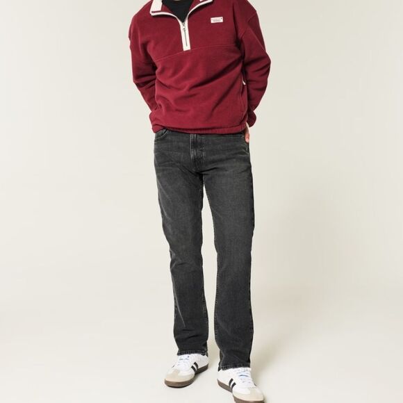 Hollister Men's Slim Straight Black Washed Jeans Sz 32x29 - Picture 6 of 8